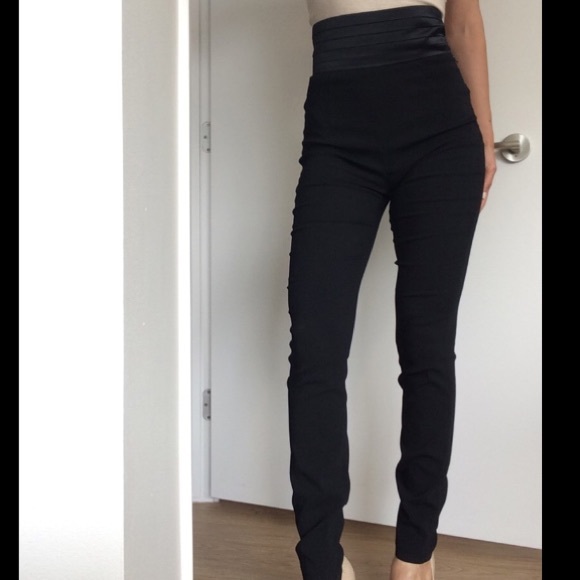 D&G High Waist Satin stripe tapered tuxedo pant - Picture 6 of 7